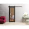 Sartodoors Sturdy Barn Door 30 x 80in, Matte Black Clear Glass, 6.6FT Rail Hangers Heavy Hardware Set LUCIA2166BD-B-BLK-30 - alternate 4